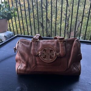 Brown Tori Birch Leather Handbag